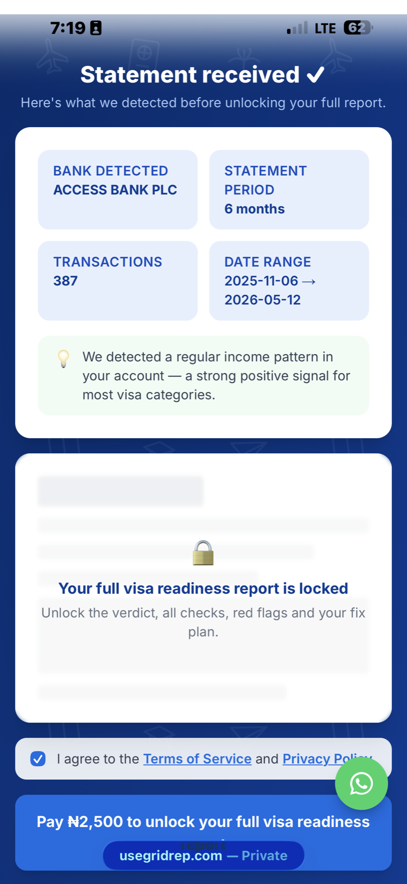 Grid Report reading each transaction